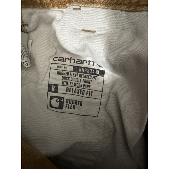 Carhartt Brown Relaxed Fit Double Knee Rugged Flex 103334 211 Men's Fit 32x30 - Picture 4 of 7